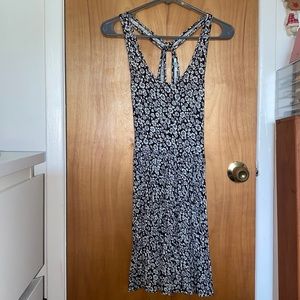 super soft black and white floral dress